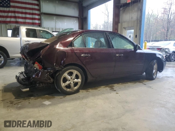 2006 Hyundai Sonata GLS with VIN 5NPEU46F16H027314, listed as a Copart auction lot 52328205 with 144,038 mi miles and Salvage Title. Bid and sale history available at DreamBid. Image 3.