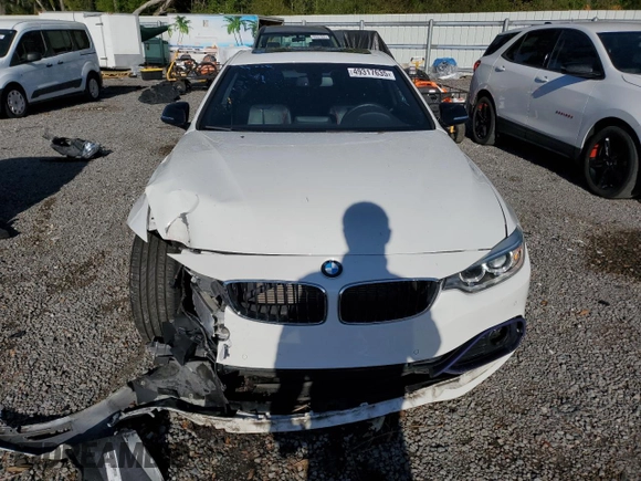 2015 BMW 4 Series 428i with VIN WBA3N3C54FK233896, listed as a Copart auction lot 49317635 with 57,250 mi miles and Salvage Title. Bid and sale history available at DreamBid. Image 5.