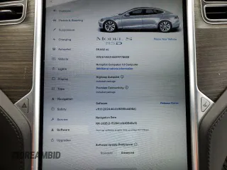 2015 Tesla Model S 85D with VIN 5YJSA1H28FFP78686, listed as a Copart auction lot 53310595 with 69,682 mi miles and Salvage Title. Bid and sale history available at carsss.com. Image 9.