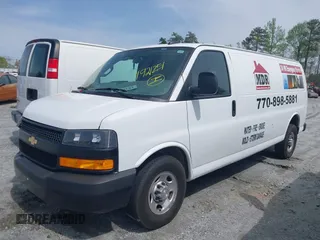 2021 Chevrolet Express Cargo with VIN 1GCWGBFP9M1258233, listed as a IAAI auction lot 41921251 with 96,729 mi miles and . Bid and sale history available at DreamBid. Image 2.