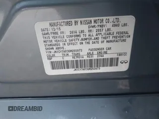 2016 Infiniti Q50 2.0t Premium with VIN JN1CV7AR3GM250973, listed as a IAAI auction lot 41099907 with 115,173 mi miles. Bid and sale history available at carsss.com. Image 9.