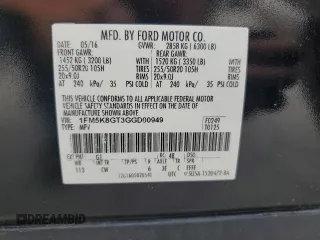 2016 Ford Explorer Sport с VIN 1FM5K8GT3GGD00949, выставлен на аукционе Copart как лот 59658755 с пробегом 147 120 миль миль и Списание • Salvage title. История ставок и продаж доступна на DreamBid. Изображение 13.