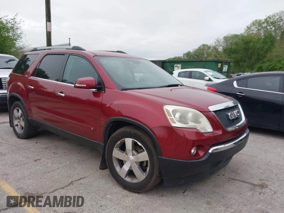2010 GMC Acadia SLT1 z VIN 1GKLRMED7AJ126510, wystawiony jako IAAI lot #42151290 z przebiegiem 195 615 mil mil oraz . Historia ofert i sprzedaży dostępna na DreamBid. Obrazek 1.