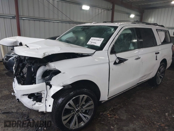 2021 Ford Expedition Max Limited with VIN 1FMJK1KT7MEA60714, listed as a IAAI auction lot 41931864 with 50,816 mi miles and . Bid and sale history available at DreamBid. Image 2.