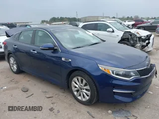 2017 Kia Optima LX with VIN 5XXGT4L35HG140543, listed as a IAAI auction lot 41801762 with 95,626 mi miles. Bid and sale history available at carsss.com. Image 1.