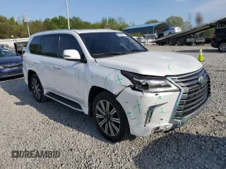 2016 Lexus LX 570 with VIN JTJHY7AX3G4191641, listed as a Copart auction lot 52580875 with 122,950 mi miles and Salvage Title. Bid and sale history available at DreamBid. Image 4.