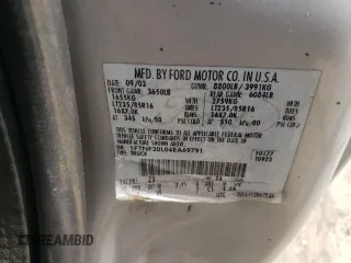 2004 Ford F-250 XL z VIN 1FTNF20L04EA69791, wystawiony jako Copart lot #54424805 z przebiegiem 257 994 mil mil oraz Szkoda całkowita • Salvage title. Historia ofert i sprzedaży dostępna na DreamBid. Obrazek 12.