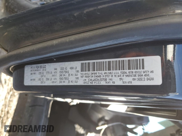2017 Jeep Wrangler Sport with VIN 1C4AJWAG3HL537598, listed as a Copart auction lot 50083795 with 83,733 mi miles and Clean Title. Bid and sale history available at DreamBid. Image 14.