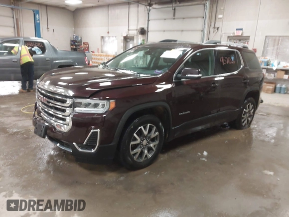 2021 GMC Acadia SLE with VIN 1GKKNRLS9MZ113401, listed as a IAAI auction lot 41571206 with 64,978 mi miles. Bid and sale history available at carsss.com. Image 2.