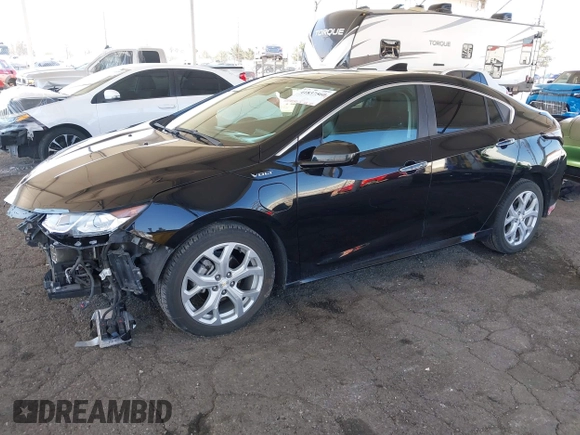 2018 Chevrolet Volt Premier with VIN 1G1RD6S50JU142682, listed as a IAAI auction lot 41837560 with 122,850 mi miles. Bid and sale history available at carsss.com. Image 2.