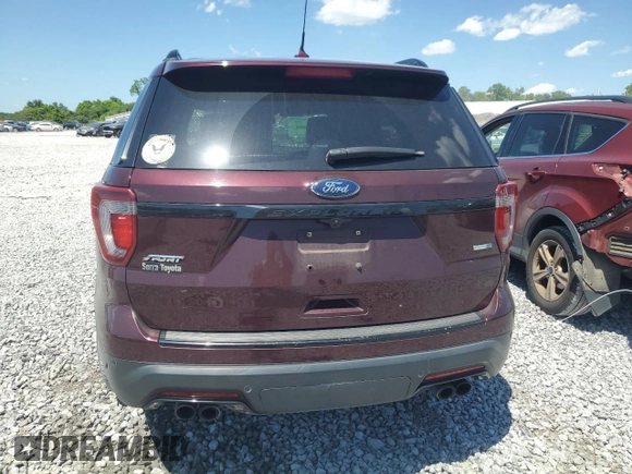 2018 Ford Explorer Sport with VIN 1FM5K8GT0JGA23474, listed as a Copart auction lot 58195045 with 149,965 mi miles and Salvage title. Bid and sale history available at DreamBid. Image 6.