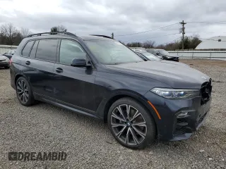2021 BMW X7 M50i with VIN 5UXCX6C07M9F85315, listed as a Copart auction lot 42618465 with 17,742 mi miles and Salvage Title. Bid and sale history available at carsss.com. Image 4.