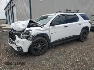 2020 Chevrolet Traverse Premier z VIN 1GNERKKW6LJ273202, wystawiony jako Copart lot #57280525 z przebiegiem 89 370 mil mil oraz Szkoda całkowita • Salvage title. Historia ofert i sprzedaży dostępna na DreamBid. Obrazek 1.