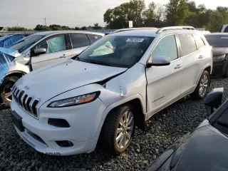 2016 Jeep Cherokee Overland with VIN 1C4PJLJB0GW302604, listed as a Copart auction lot 70624834 with 96,394 mi miles and Salvage title. Bid and sale history available at DreamBid. Image 1.