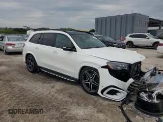 2024 Mercedes-Benz GLS 450 with VIN 4JGFF5KE8RB270203, listed as a Copart auction lot 71734394 with 27 mi miles and Salvage Title. Bid and sale history available at DreamBid. Image 4.