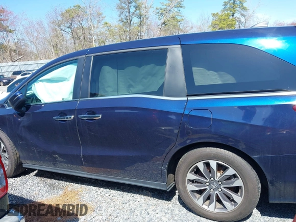 2022 Honda Odyssey EX-L with VIN 5FNRL6H7XNB061061, listed as a IAAI auction lot 41257019 with 52,194 mi miles and . Bid and sale history available at DreamBid. Image 14.