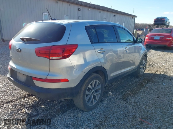 2015 Kia Sportage LX with VIN KNDPBCAC3F7789828, listed as a IAAI auction lot 41803744 with 126,002 mi miles and . Bid and sale history available at carsss.com. Image 4.
