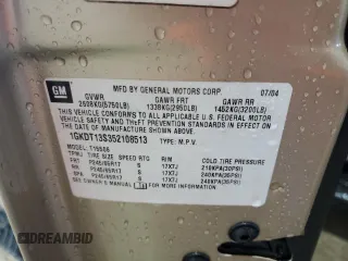 2005 GMC Envoy SLE with VIN 1GKDT13S352108513, listed as a Copart auction lot 51581475 with 160,610 mi miles and Salvage Title. Bid and sale history available at carsss.com. Image 13.