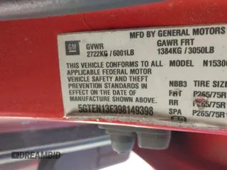 2009 Hummer H3 Adventure с VIN 5GTEN13E398149398, выставлен на аукционе IAAI как лот 41798011 с пробегом 146 673 миль миль и . История ставок и продаж доступна на DreamBid. Изображение 9.