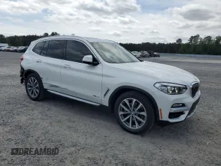 2018 BMW X3 xDrive30i with VIN 5UXTR9C57JLD57904, listed as a Copart auction lot 53699985 with 75,798 mi miles and Salvage Title. Bid and sale history available at DreamBid. Image 4.