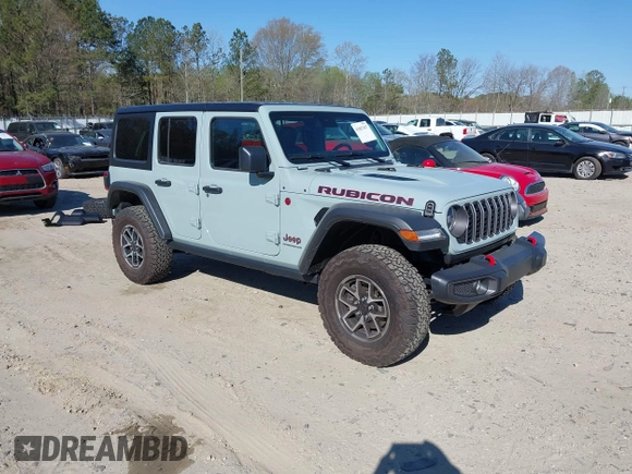 2024 Jeep Wrangler Rubicon with VIN 1C4PJXFG5RW268447, listed as a IAAI auction lot 41887497 with 3,005 mi miles. Bid and sale history available at carsss.com. Image 1.