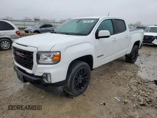 2022 GMC Canyon 4WD Elevation with VIN 1GTG6CEN0N1223773, listed as a Copart auction lot 43987965 with 76,756 mi miles and Salvage Title. Bid and sale history available at carsss.com. Image 1.