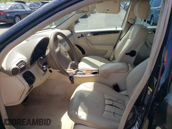 2007 Mercedes-Benz C 280 Luxury with VIN WDBRF92H67F928723, listed as a Copart auction lot 54741295 with 179,129 mi miles and Salvage title. Bid and sale history available at DreamBid. Image 7.