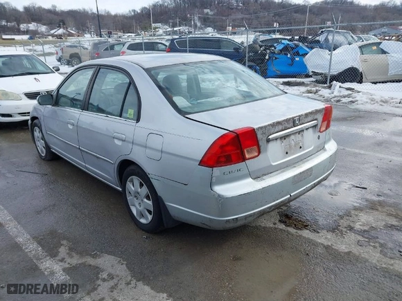 2002 Honda Civic EX with VIN 1HGES25782L027967, listed as a IAAI auction lot 41377181 with 198,615 mi miles. Bid and sale history available at carsss.com. Image 3.
