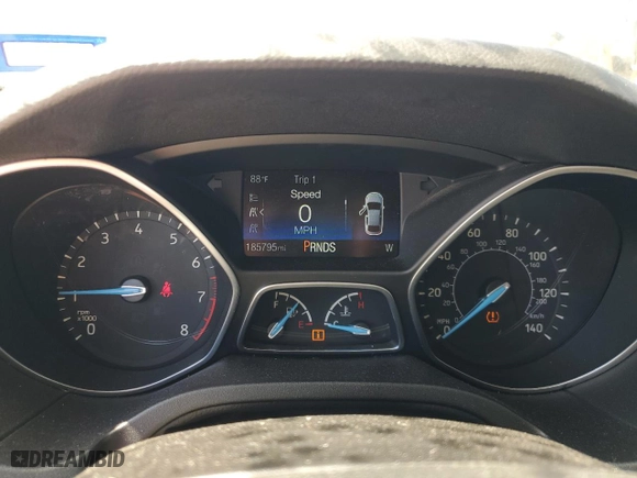 2017 Ford Focus SEL with VIN 1FADP3H21HL219974, listed as a Copart auction lot 48143875 with 185,795 mi miles and Salvage Title. Bid and sale history available at carsss.com. Image 9.