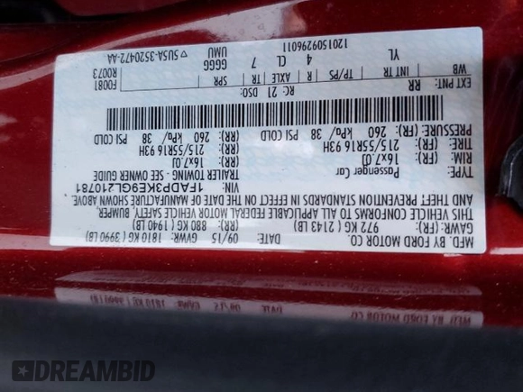 2016 Ford Focus SE with VIN 1FADP3KE9GL210781, listed as a Copart auction lot 46096645 with 39,703 mi miles and Salvage Title. Bid and sale history available at carsss.com. Image 13.