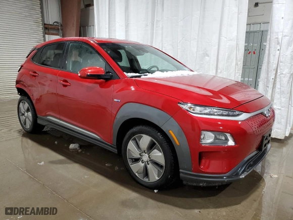 2019 Hyundai Kona Electric Limited with VIN KM8K33AG2KU023610, listed as a Copart auction lot 42966805 with 39,243 mi miles and Salvage Title. Bid and sale history available at carsss.com. Image 4.