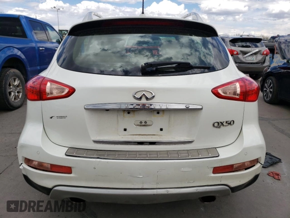 2016 Infiniti QX50 with VIN JN1BJ0RR5GM271245, listed as a Copart auction lot 52496854 with 128,679 mi miles and Salvage Title. Bid and sale history available at carsss.com. Image 6.