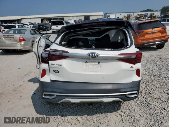 2021 Kia Seltos S with VIN KNDEU2AA8M7044421, listed as a Copart auction lot 59584605 with Not provided miles and Salvage title. Bid and sale history available at DreamBid. Image 6.