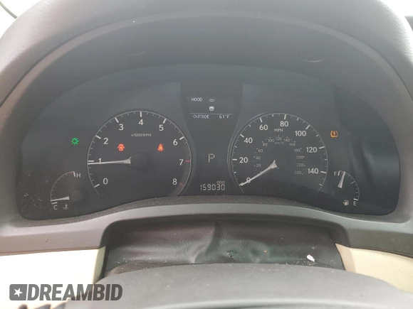 2011 Lexus RX 350 with VIN 2T2BK1BA0BC084419, listed as a Copart auction lot 58607015 with 159,030 mi miles and Salvage title. Bid and sale history available at DreamBid. Image 9.
