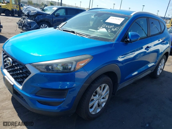2019 Hyundai Tucson Value with VIN KM8J33A47KU966447, listed as a IAAI auction lot 41631458 with 46,519 mi miles. Bid and sale history available at carsss.com. Image 18.