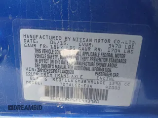 2015 Nissan Note SV with VIN 3N1CE2CP6FL443920, listed as a IAAI auction lot 41950278 with 178,636 mi miles and . Bid and sale history available at DreamBid. Image 9.