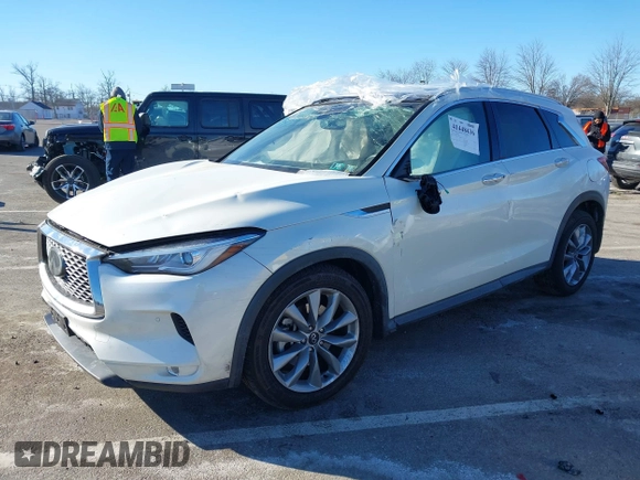 2020 Infiniti QX50 Essential with VIN 3PCAJ5M37LF111864, listed as a IAAI auction lot 41448436 with 54,337 mi miles and . Bid and sale history available at DreamBid. Image 17.