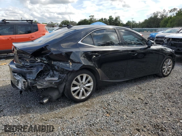 2015 Lexus IS 250 with VIN JTHBF1D21F5079200, listed as a Copart auction lot 56868975 with 108,035 mi miles and Salvage title. Bid and sale history available at DreamBid. Image 3.