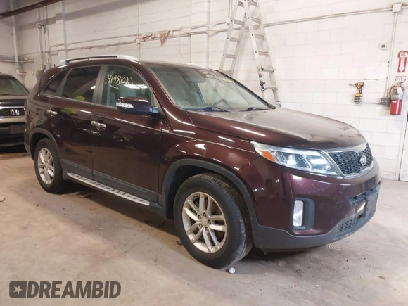 2014 Kia Sorento LX with VIN 5XYKT4A7XEG462778, listed as a IAAI auction lot 41981022 with 126,520 mi miles and . Bid and sale history available at carsss.com. Image 1.