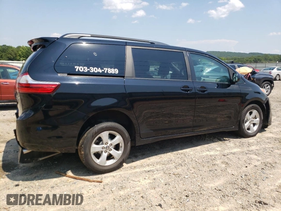 2019 Toyota Sienna LE Auto Access Seat with VIN 5TDKZ3DC9KS982129, listed as a Copart auction lot 62983214 with 246,772 mi miles and Salvage title. Bid and sale history available at DreamBid. Image 3.