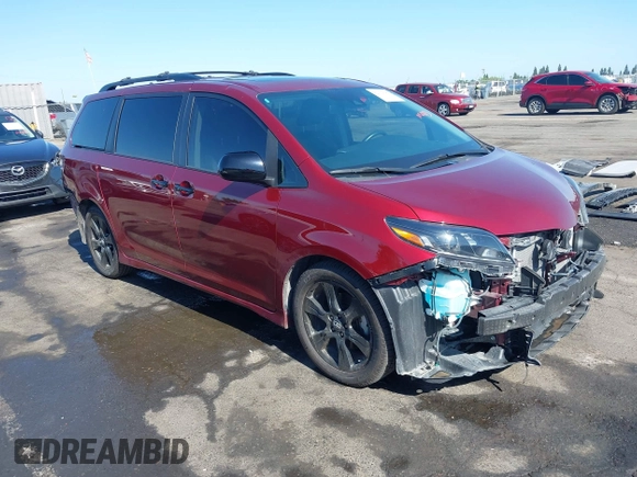 2020 Toyota Sienna SE with VIN 5TDXZ3DC8LS053685, listed as a IAAI auction lot 42304380 with 40,812 mi miles and . Bid and sale history available at DreamBid. Image 1.