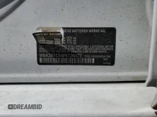 2015 BMW 3 Series 320i with VIN WBA3B1C54FK136422, listed as a Copart auction lot 48638055 with 140,614 mi miles and Salvage Title. Bid and sale history available at carsss.com. Image 13.