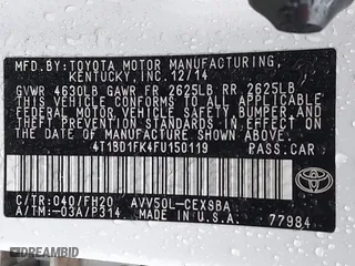 2015 Toyota Camry Hybrid LE with VIN 4T1BD1FK4FU150119, listed as a IAAI auction lot 41535751 with 184,338 mi miles. Bid and sale history available at carsss.com. Image 9.