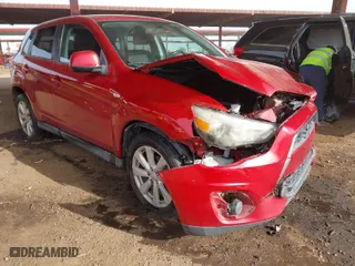 2013 Mitsubishi Outlander Sport ES with VIN 4A4AP3AU3DE012342, listed as a IAAI auction lot 41402832 with 195,806 mi miles. Bid and sale history available at carsss.com. Image 1.