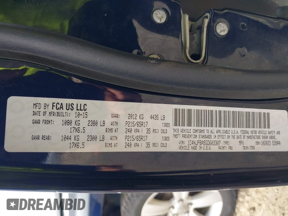 2016 Jeep Patriot Sport with VIN 1C4NJPBA9GD603307, listed as a IAAI auction lot 41777347 with 161,970 mi miles and . Bid and sale history available at carsss.com. Image 9.