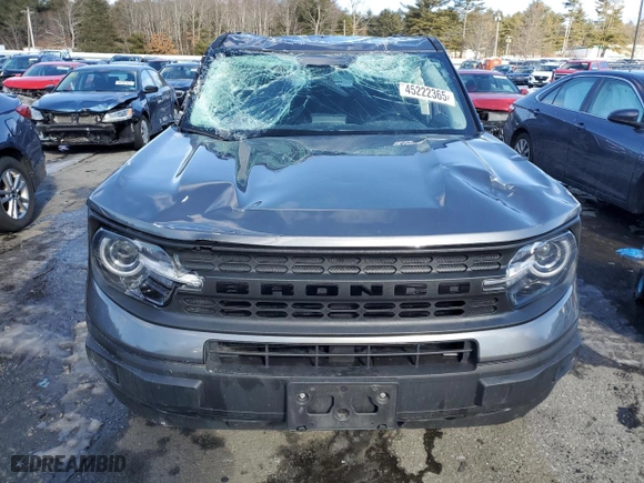 2021 Ford Bronco Sport with VIN 3FMCR9A6XMRB22943, listed as a Copart auction lot 45222365 with 46,254 mi miles and Salvage Title. Bid and sale history available at carsss.com. Image 5.