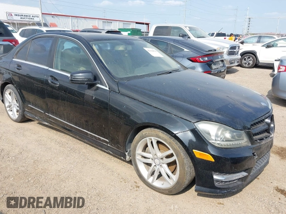 2013 Mercedes-Benz C-Class C 250 Sport with VIN WDDGF4HB8DR296080, listed as a IAAI auction lot 42118476 with 1 mi miles. Bid and sale history available at carsss.com. Image 1.