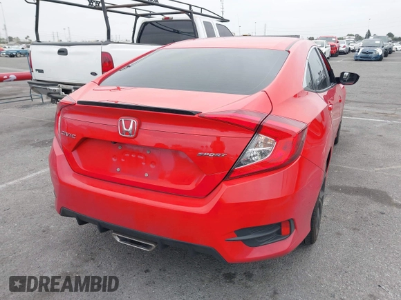 2019 Honda Civic Sport with VIN 2HGFC2F8XKH585650, listed as a IAAI auction lot 42043354 with 116,412 mi miles and . Bid and sale history available at DreamBid. Image 4.
