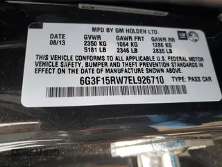 2014 Chevrolet SS z VIN 6G3F15RW7EL926710, wystawiony jako Copart lot #44761925 z przebiegiem Nie podano mil oraz Czysty tytuł • Clean title. Historia ofert i sprzedaży dostępna na DreamBid. Obrazek 12.