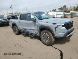 2023 Nissan Frontier Pro-4X with VIN 1N6ED1EK4PN672714, listed as a Copart auction lot 55557855 with 4,678 mi miles and Salvage title. Bid and sale history available at DreamBid. Image 4.